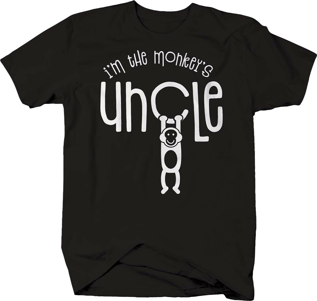 I'm The Monkey's Uncle. Funny Cute Family Zoo Animals T-Shirt. Summer Cotton Short Sleeve O-Neck Mens T Shirt New S-3X