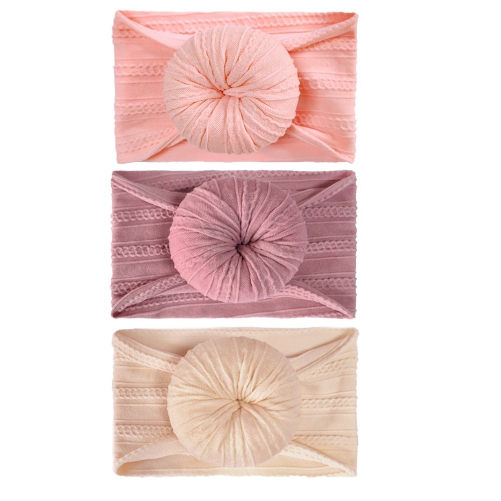 3Pcs Baby Girl Headband Infant Hair Accessories Bows Newborn Headwear Rabbit Ear Elastic Gift Toddler Bandage Ribbon Bowknot
