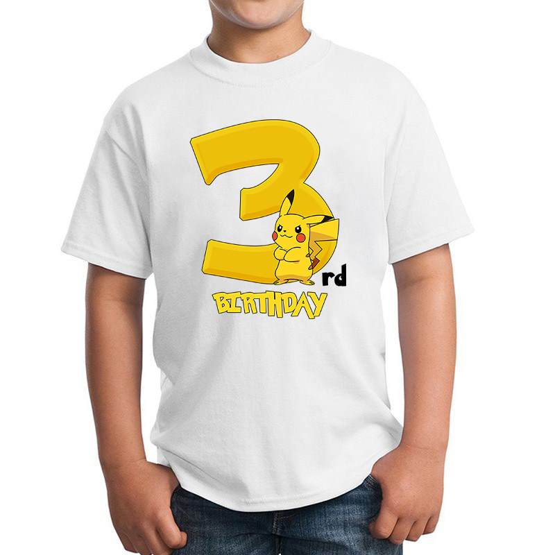 Kids Cartoon Number age Graphics Girl Kids Boy T Shirt Girls Boys Casual Anime Children's Clothing Summer Loose O-Neck Tops