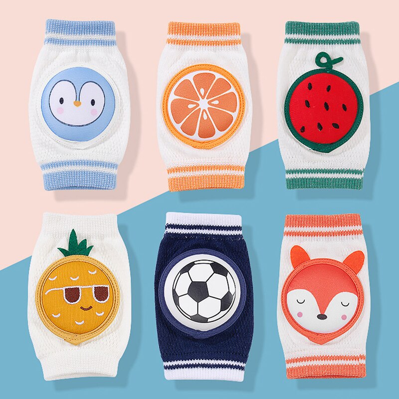 Cute Animals Kids Knees Pad Crawling Elbow Cushion Baby Knee Pads Infant Toddler Breathable Cotton Kneepads Protector