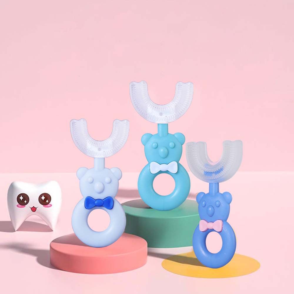 New Baby Mouth Toothbrush Children’s Teeth Oral Care Cleaning Barush Convenient And Simple Silicone Baby U-Shaped Toothbrush
