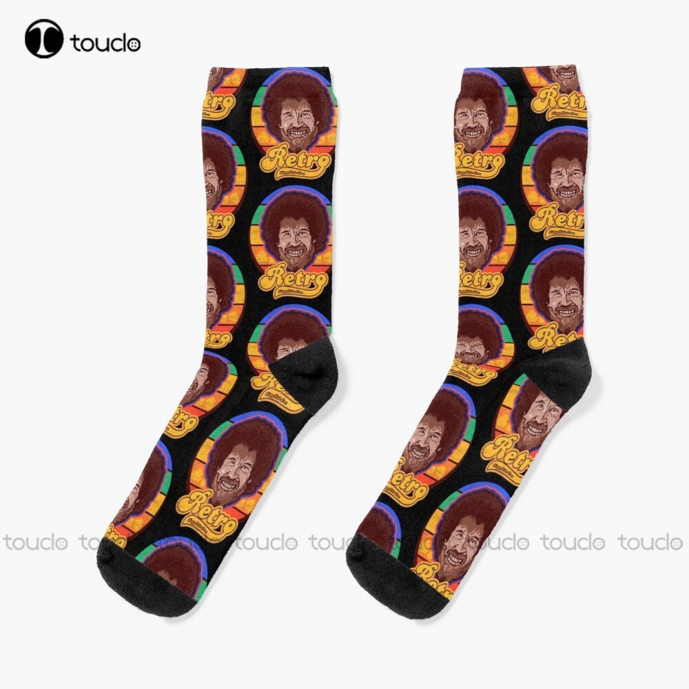 Retro Ross Bob Ross Retro 8Bit Socks Socks Women Unisex Adult Teen Youth Socks Christmas Gift Custom Hd High Quality Fashion New
