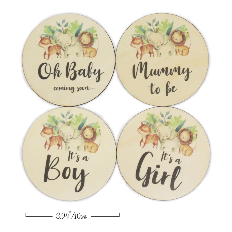 6 Pcs Infants Photography Souvenir Props Newborn Monthly Recording Commemorative Cards Handmade Baby Milestone Cards P31B