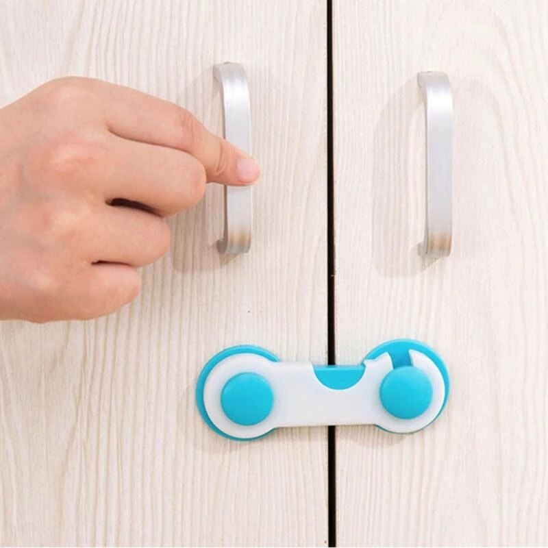Child Safety Cabinet Lock Baby Anti-theft Security Protector Prevent Babies From Opening The Door At Will Plastic Safety Lock