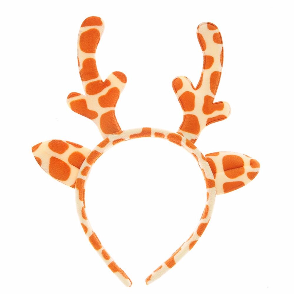 Sweet Funny Kid Cartoon Cloth Cute Korean Style Headband Christmas Decoration Female Plush Hair Hoop Antlers Hair Band