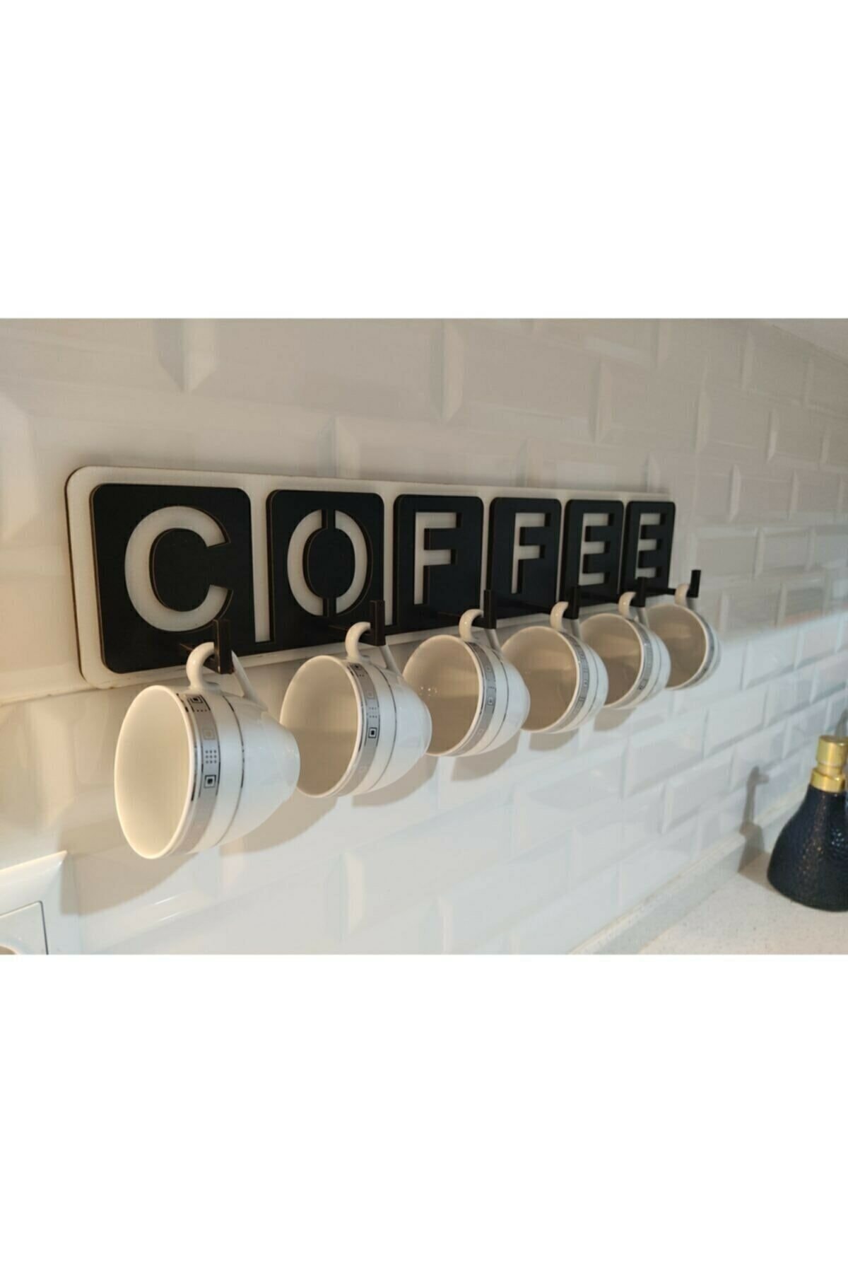 Decorative Coffee Printed Kitchen Cup And Mug Hanger 45cm X 10cm