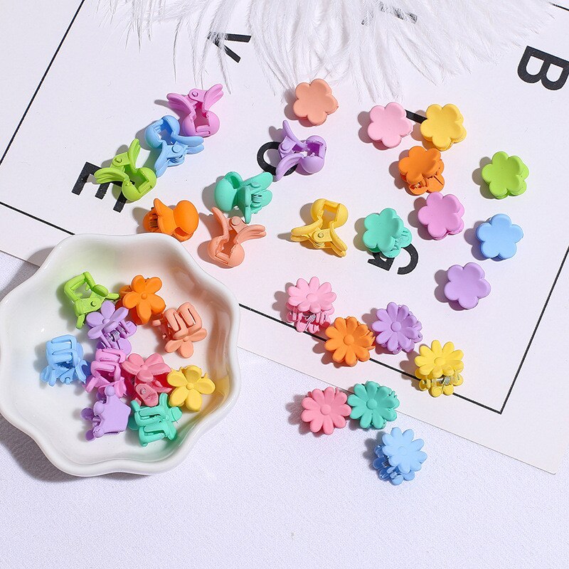 10PCS/Set Girls Cute Colorful Flower Star Mickey Small Hair Claws Kids Sweet Hairpins Hair Clips Fashion Hair Accessories