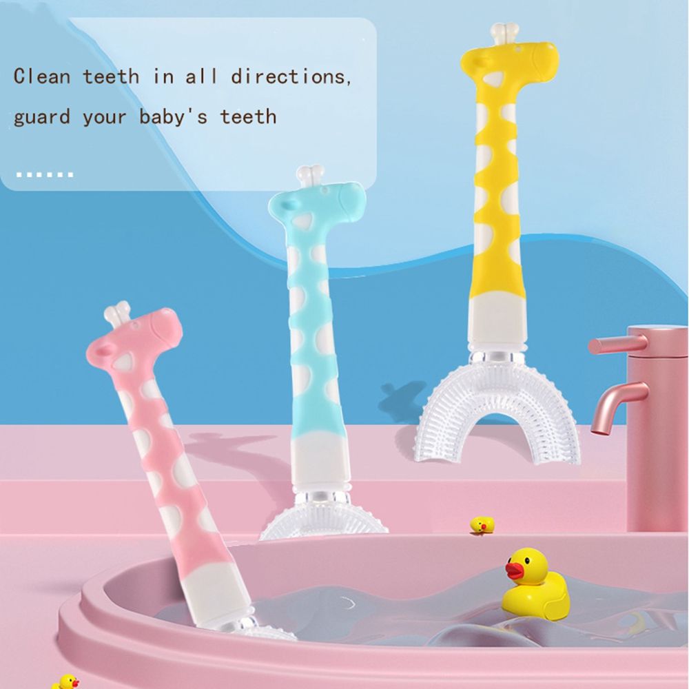 Soft Silicone U-shape Toothbrush Kids Brush Toothbrush Cleaning Massage Toothbrush Modeling Toothbrush Oral Care