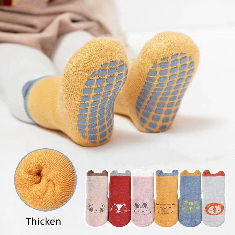 Kids Anti-Slip Sock Trampoline Sock Cotton Breathable Short Socks Elasticity Boy Girl Outside Family Sports Floor Socks
