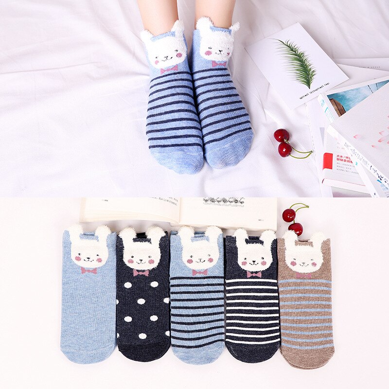 5pcs Kids Socks 3d Printed Cat Socks for Boys Girls Cute Cartoon Animal Kids Socks Little Girl Socks Boys Socks 5-11Y