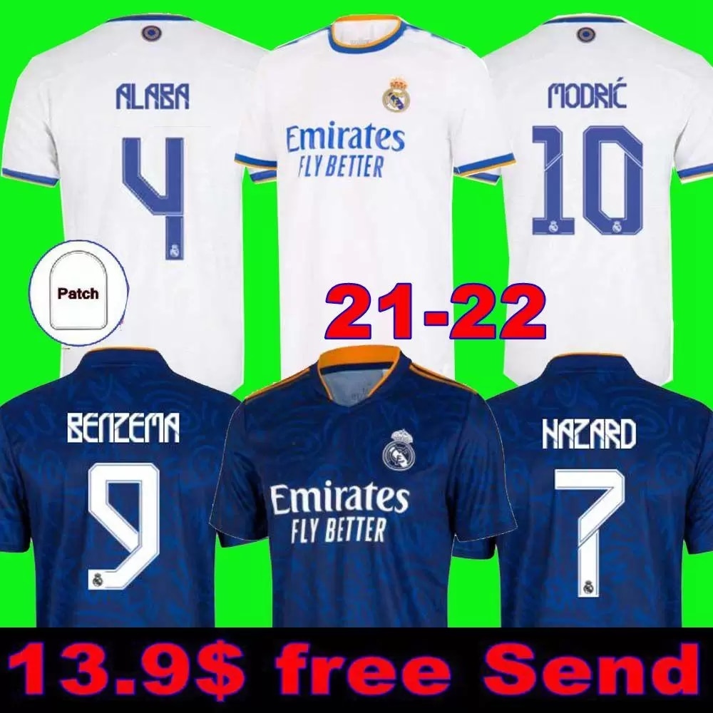 2021 2022 Real MadridES 21-22 Top Quality shirt MARCELO new home away third shirt Children BENZEMA MODRIC HAZARD aldult Set