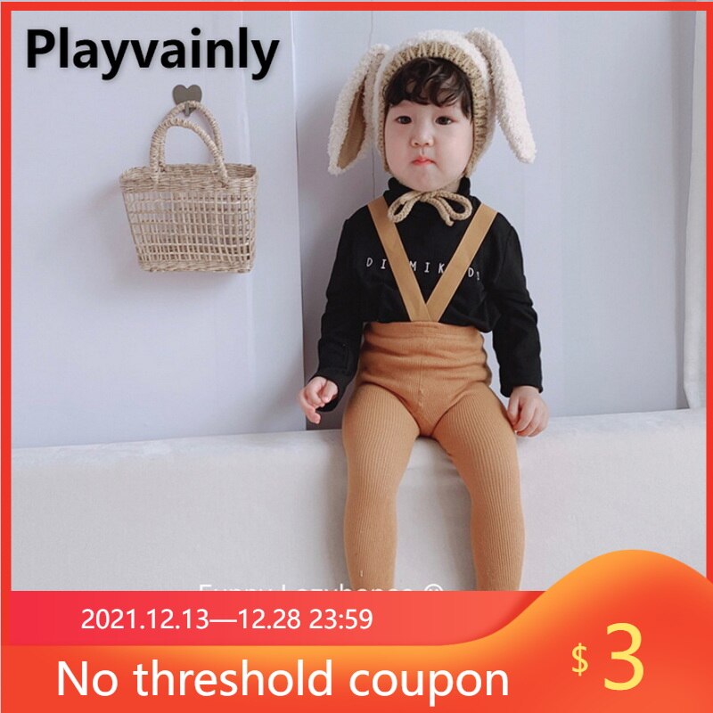 2022 New Spring Autumn Stockings Baby Girls Boys Solid Color Tights Fashion Sling Pantyhose Children Pencil Pants 0-3Year E1160