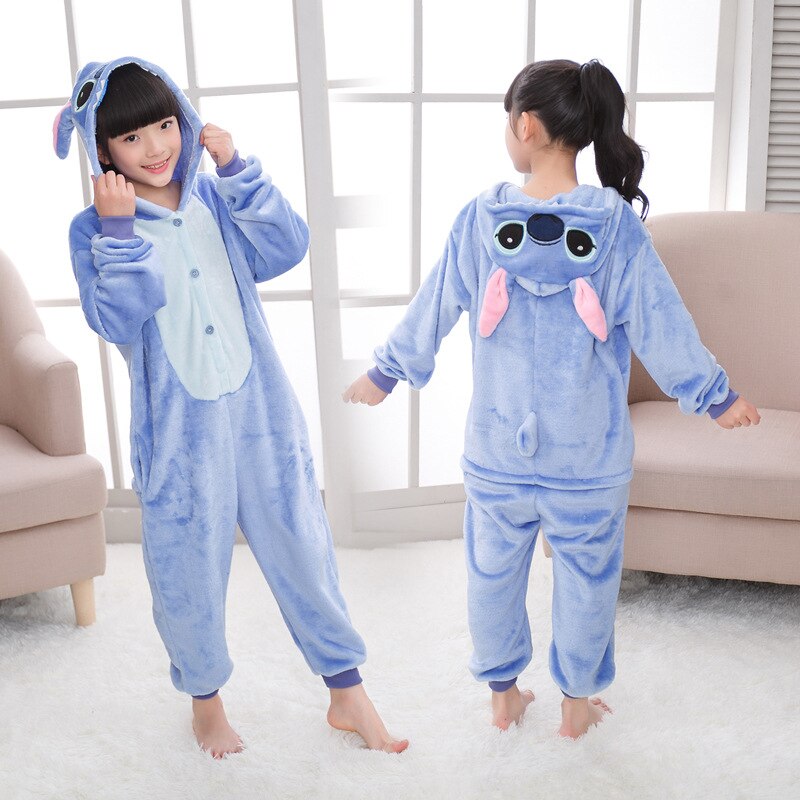 Unicorn Pajamas Children Stitch Pajamas Onesie Kids Boys Girls Animal Pijama Anime Cosplay Costume Onepiece Jumpsuits