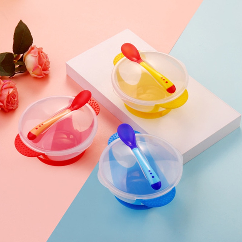 Children's Complementary Food Bowl Children's Tableware Baby Sucker Bowl Children's Tableware Soft Silicone Plate