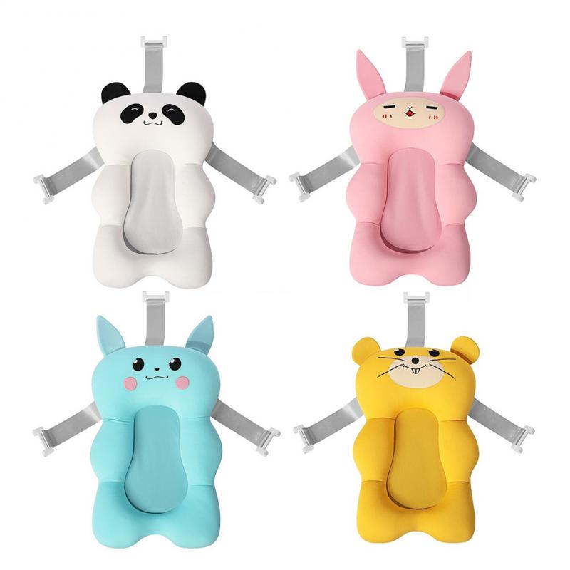 Baby Bath Mat Home Bathroom Bathing Bed Bath Net Pouch Sit And Lying Bath Rack Cute Cartoon Bath Tub Universal Bath Mat New