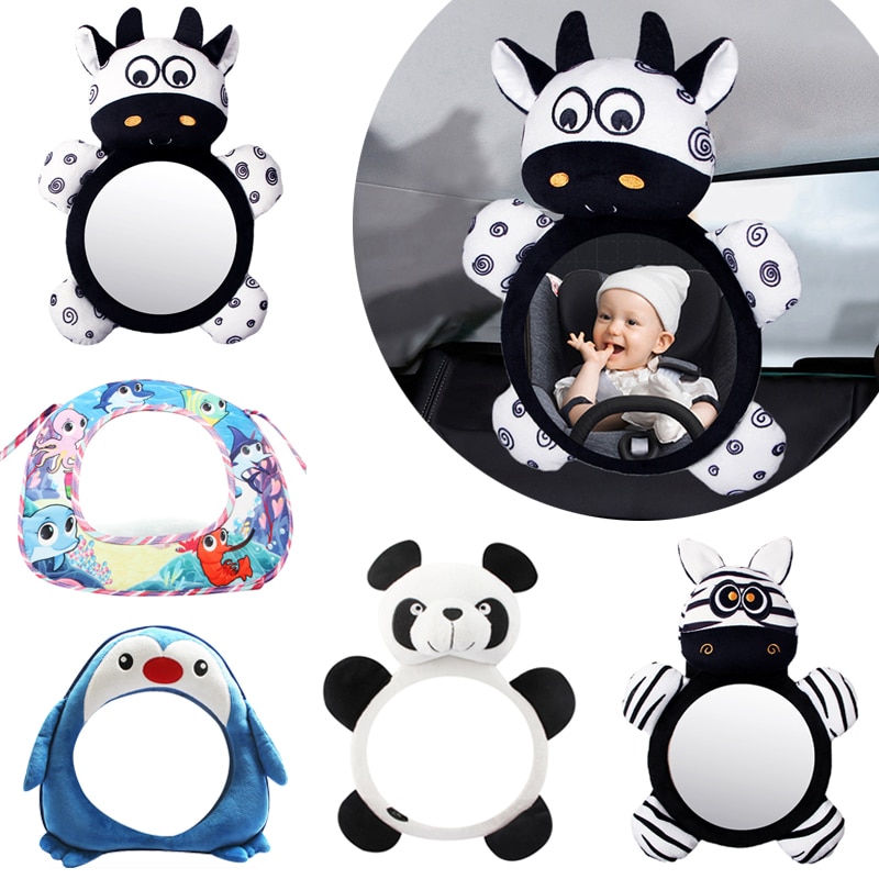 Black And White Car View Back Seat Mirror Safety Seat Headrest Rearview Mirror Baby Facing Rear Ward Infant Car Kids Monitor