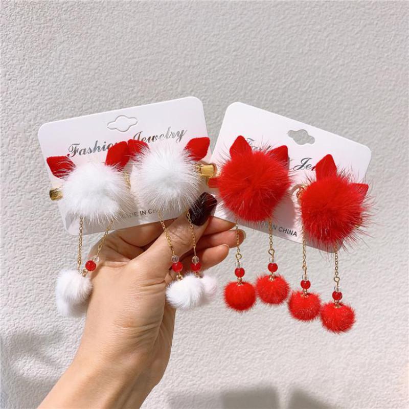 Chinese Style Tassel Hair Clips 1 Pair Hair Accessories Lovely Sweet Girls Hair Grips Barrettes Hairpins Hair Wear Piece /set