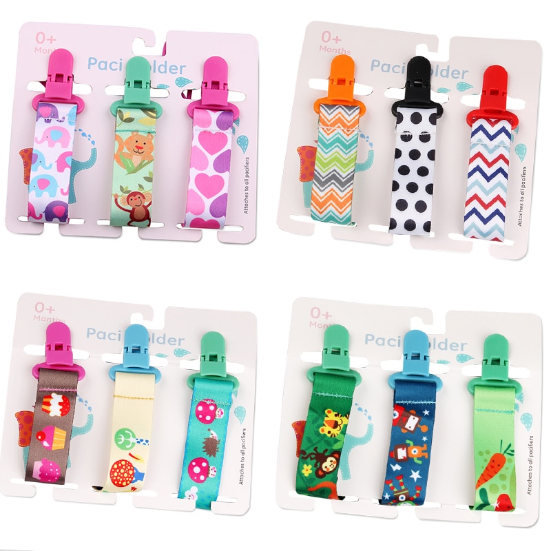3 Pcs/Set Baby Pacifier Clips Pacifier Chain Dummy Clip Nipple Holder For Nipples Children Pacifier Clip Soother Holder for Baby