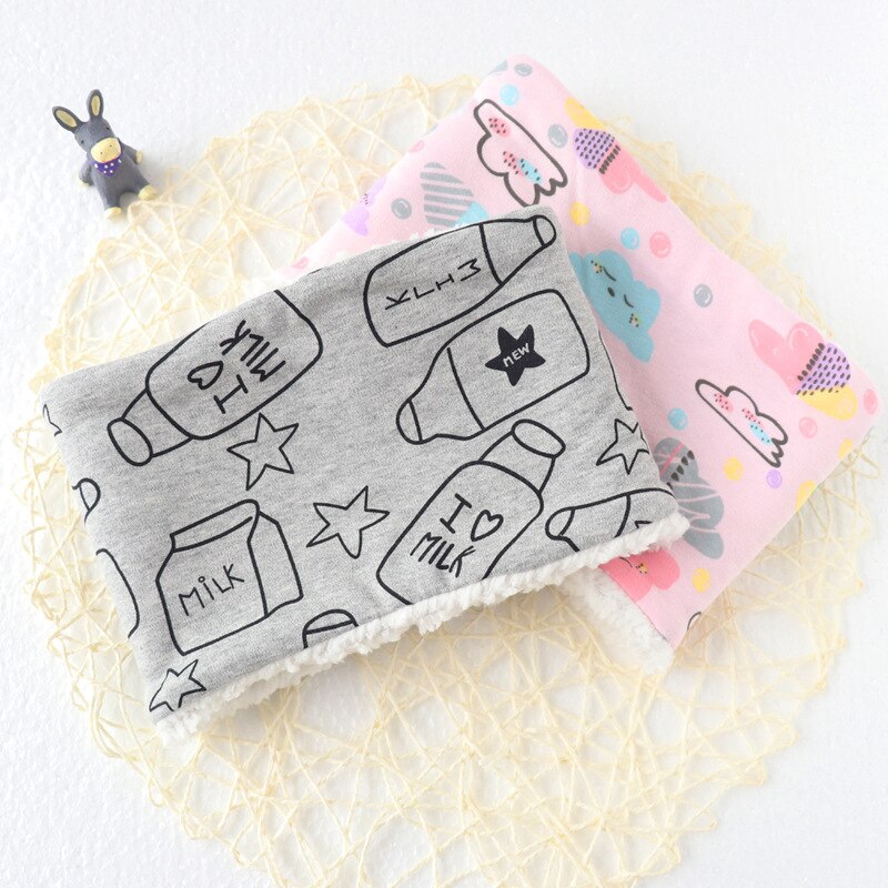 Autumn Winter Kids Printing Lamb Wool Scarf For Baby Girls Boys Children Accessories