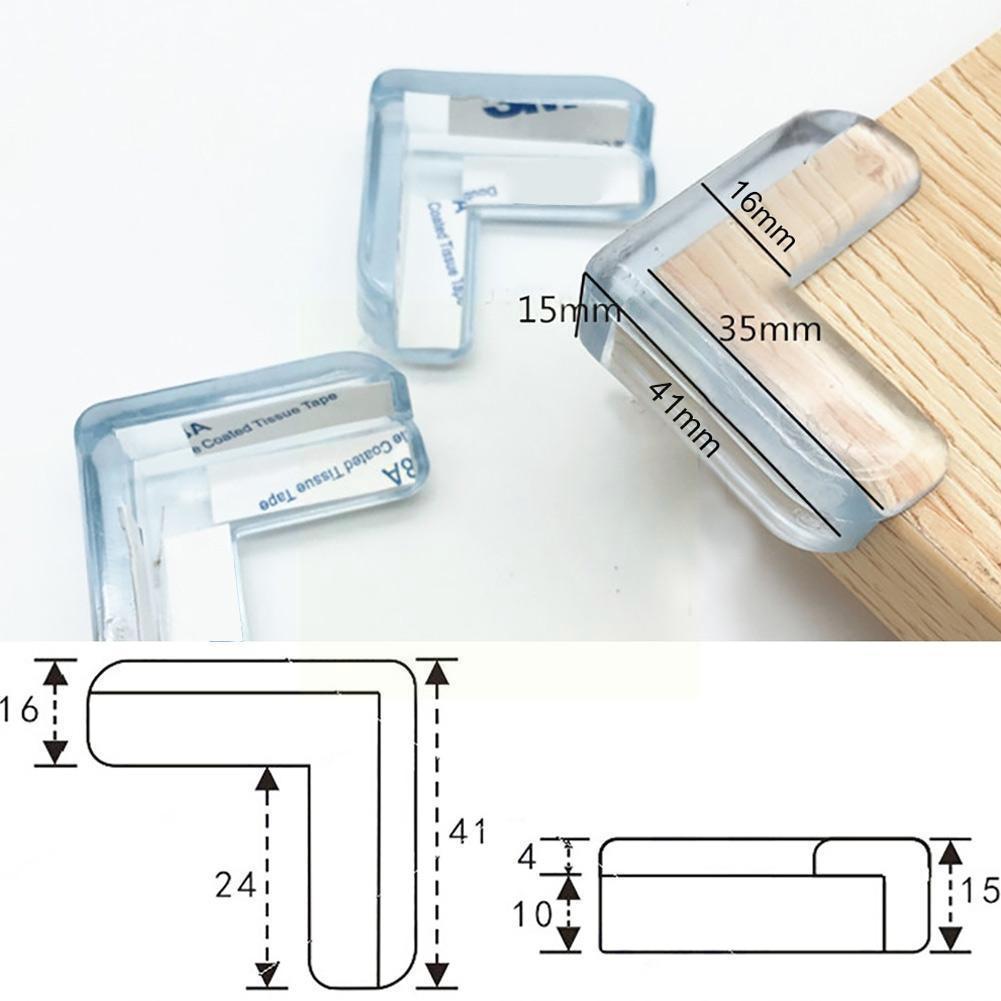 4pcs Silicone Protector Table Corner Edges Collision Safety Anti Children Strip Baby Home Anti-collision Cover S O2q7