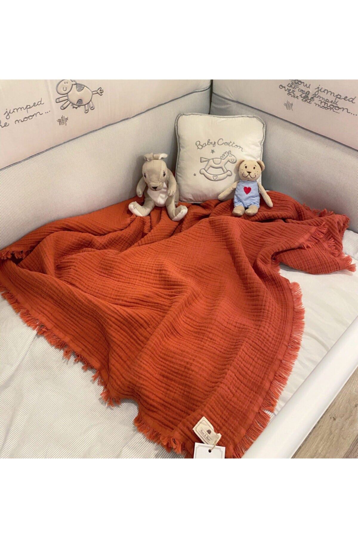 Tile 100% Cotton 4 Layer Müslin Baby & Kids Müslin Blanket 110x120cm