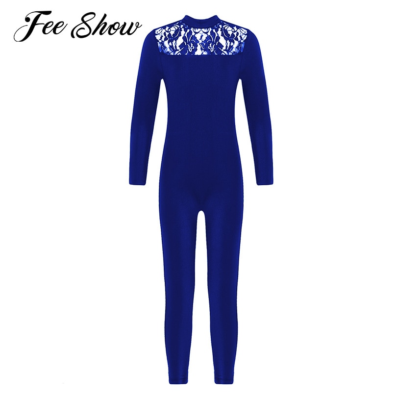 Ballet Leotards Yoga Jumpsuit Dancewear for Kids Girls Gymnastics Leotards Costumes See-through Modern Dancing Sports Bodysuits
