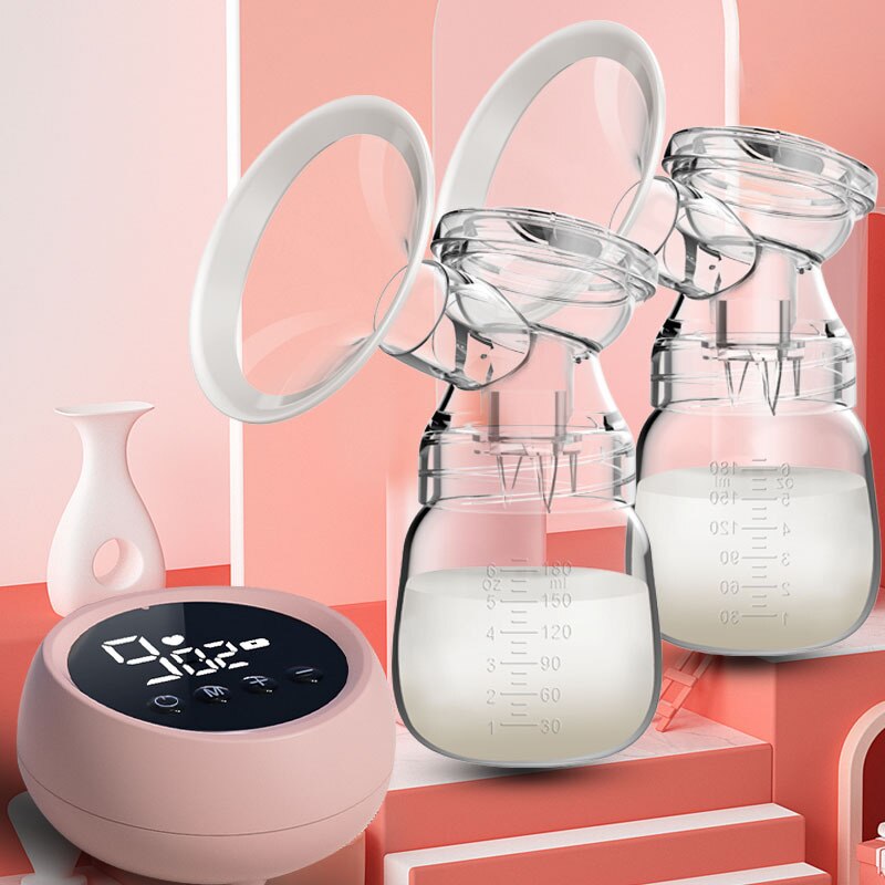 Split Lcd Bilateral Electric Milk Feeding Breast Pump Automatic Massage Postpartum Lactator Pumps Baby Breastfeeding Accessories
