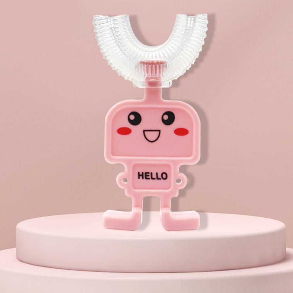 Great Dental Care 2 Colors Toothbrush Lovely U-type Children Cleansing Toothbrush for Bathroom Infant Toothbrush