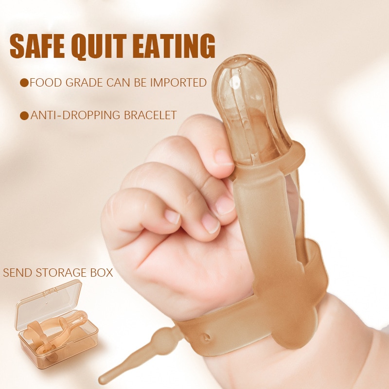 Baby thumb silicone teether can cook children’s food stopper, comfort and sleep toy, baby bites and joy, pacifier, pacifier, ant