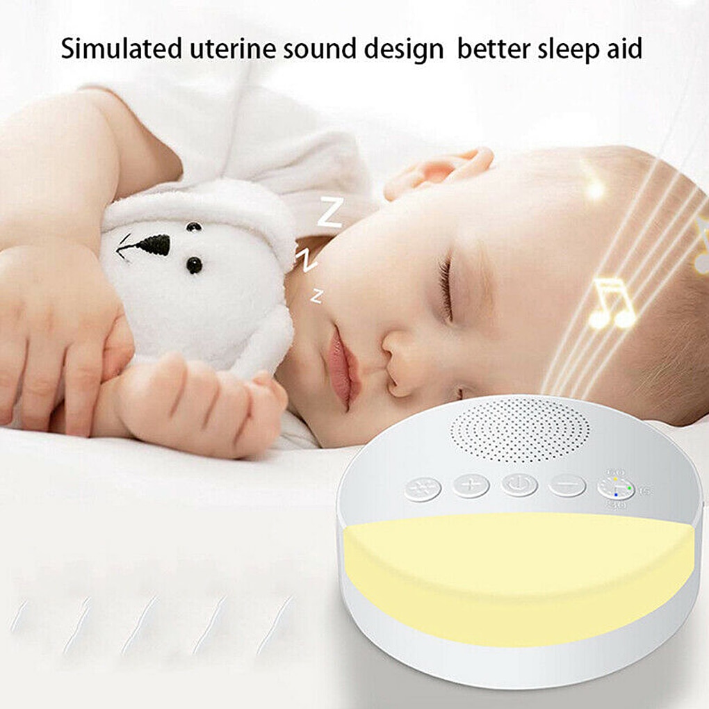 Baby Sleep Sound Player Night Light Timer Noise Player Baby Sleep Machine White Noise Machine USB Rechargeable Timed Shutdown