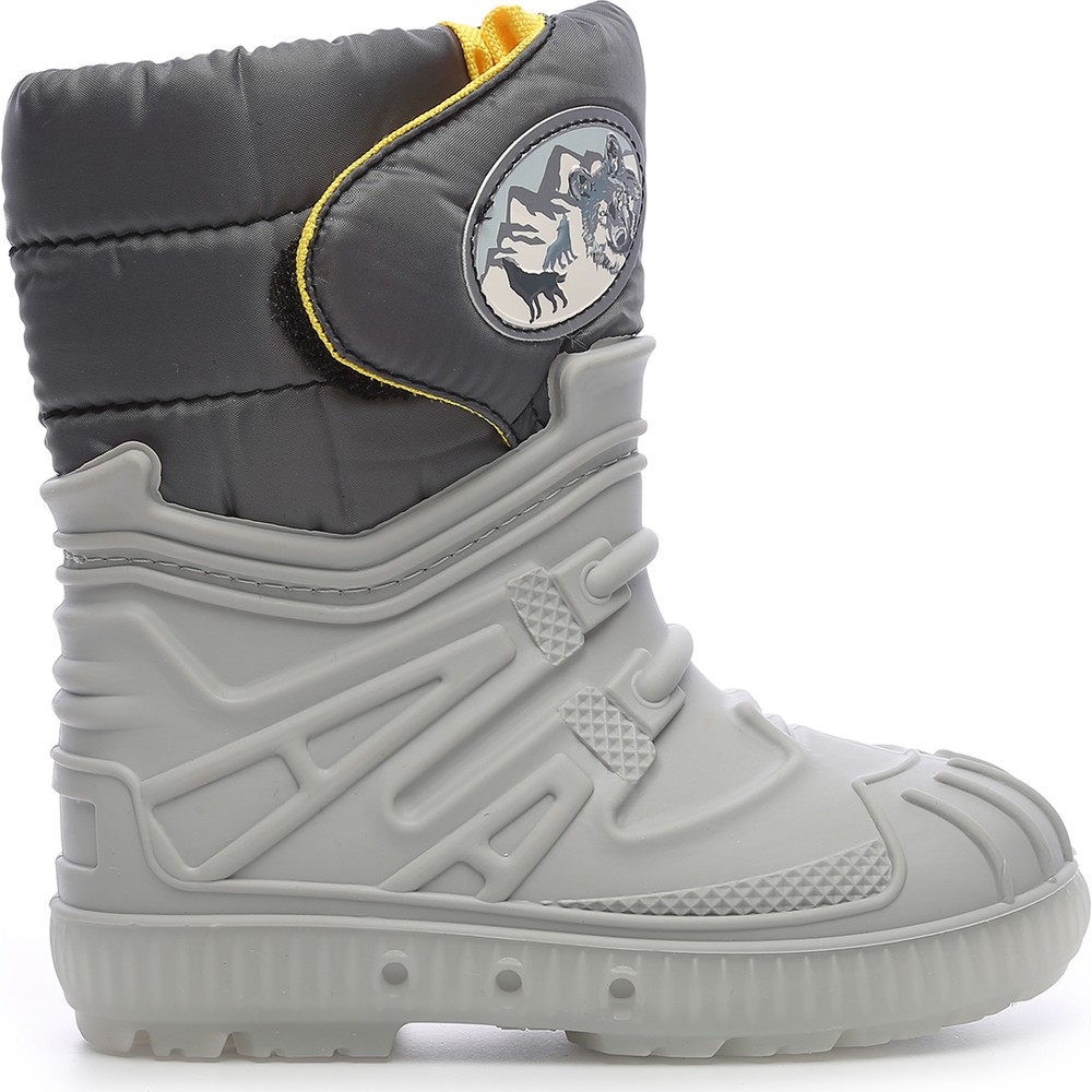 Boy's Rain Boots,Thick Plush Non-Slippery Kids Rain Boots,PVC Rubber Water Proof Boots, Winter Shoes For Children,Fur Insid