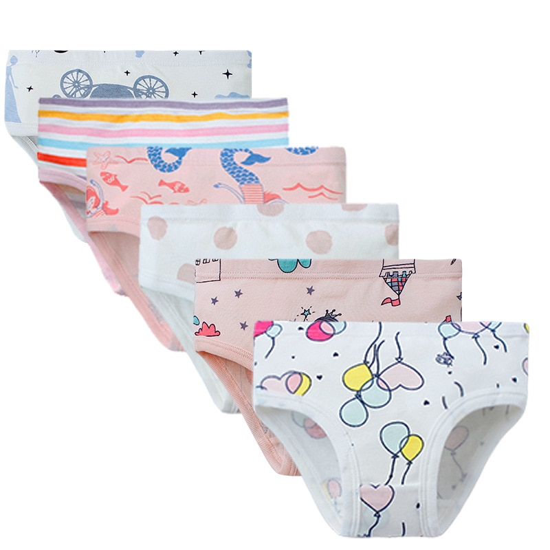 3Pcs/Lot Cotton Cartoon Baby Girls Briefs Soft Comfortable Children Underwear For Girls Shorts