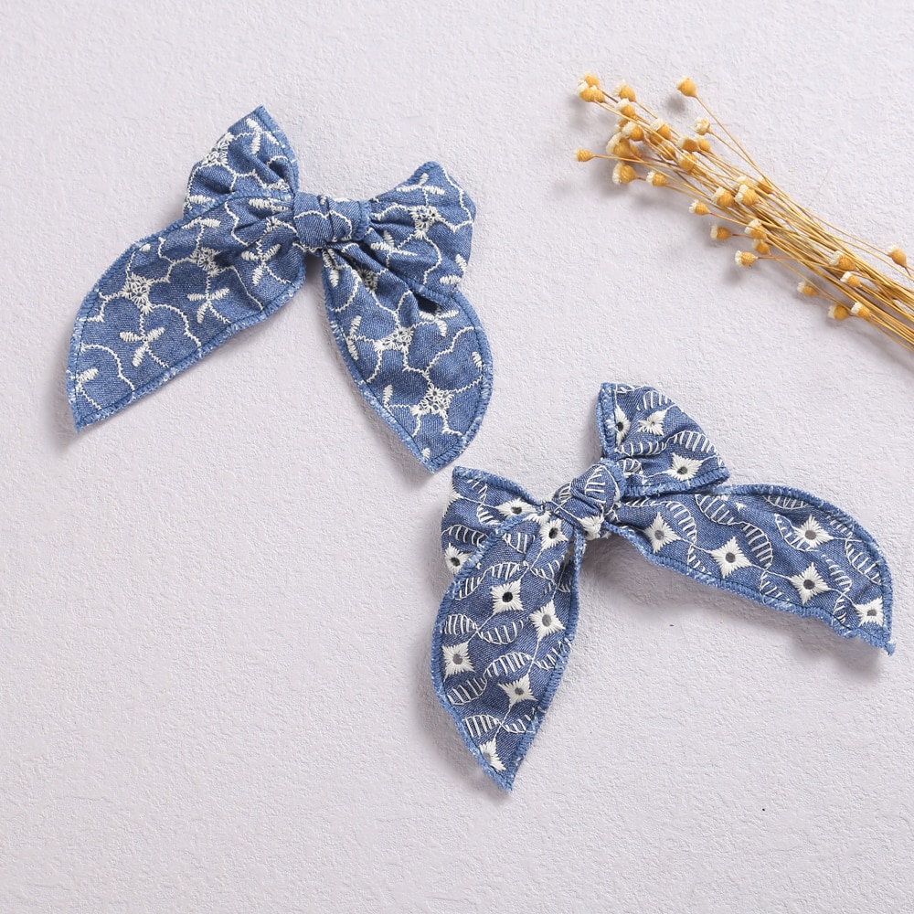 Baby Girls Printed Hairpins Kids Sweet Bowknot Hair Clips Barrettes Cute Hair Bows For Children Kids Hair Accessories 2022