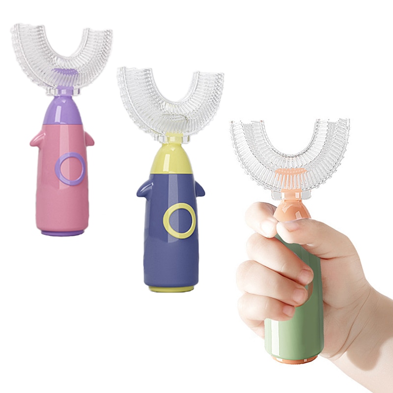 Children Toothbrush In U Shape Teeth Care Car shape 360 Children's Brush Baby Tooth Brush Cleaning Teeth Baby Teething 2-12