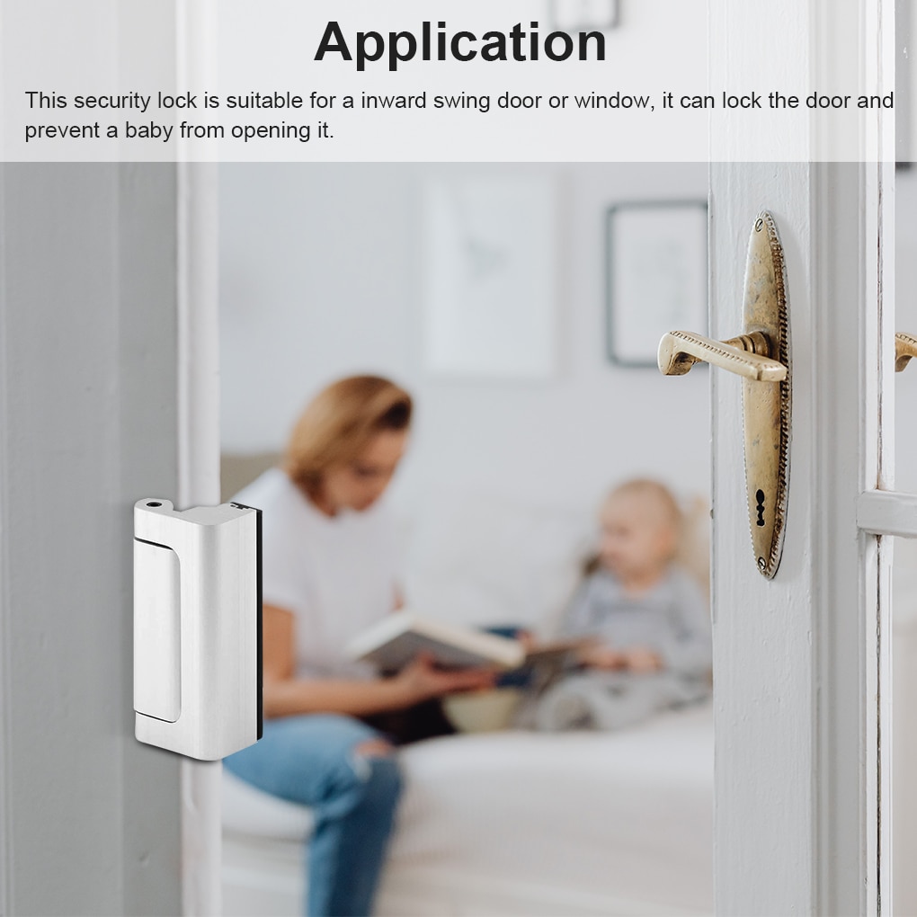 Inward Swing Door Security Lock Infant Care Children Safety Locks Newborn Proof Protection Anti-opening Home Supplies