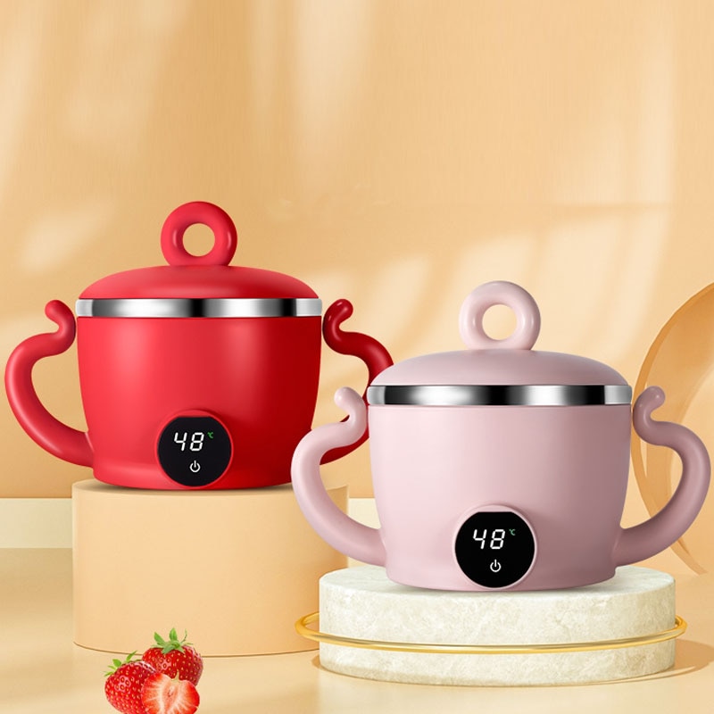 USB Charging Waterproof Cute Children TablewareLunch Box Insulation Bowl Tableware Smart Constant Temperature Bowl for Car