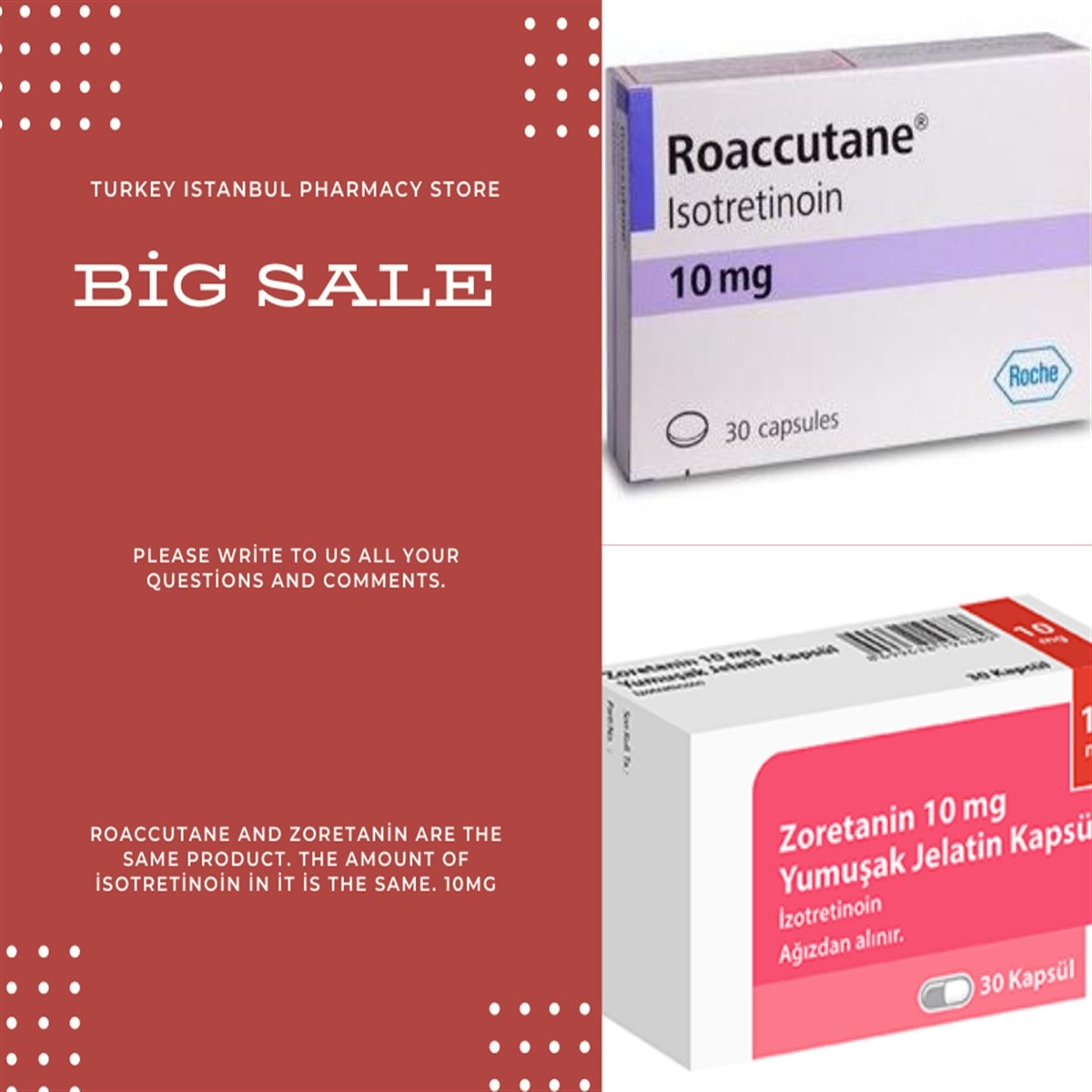 Roaccutane(Zoretanin) 10 Mg is a used to medication treat severe acne that hasnt been tried to responded treatments. -Original