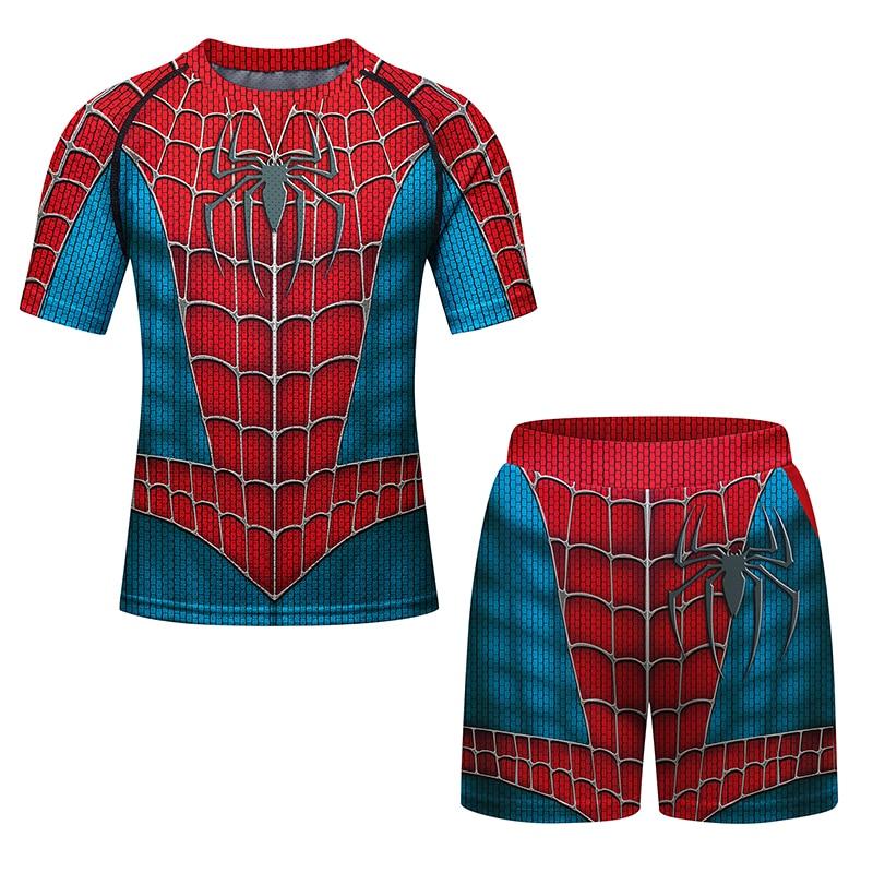 Custom Kids Boys Girls Long Short Sleeve Polyester Sports Fitness Training Running Shorts Tights and Tops Gym Wear Set