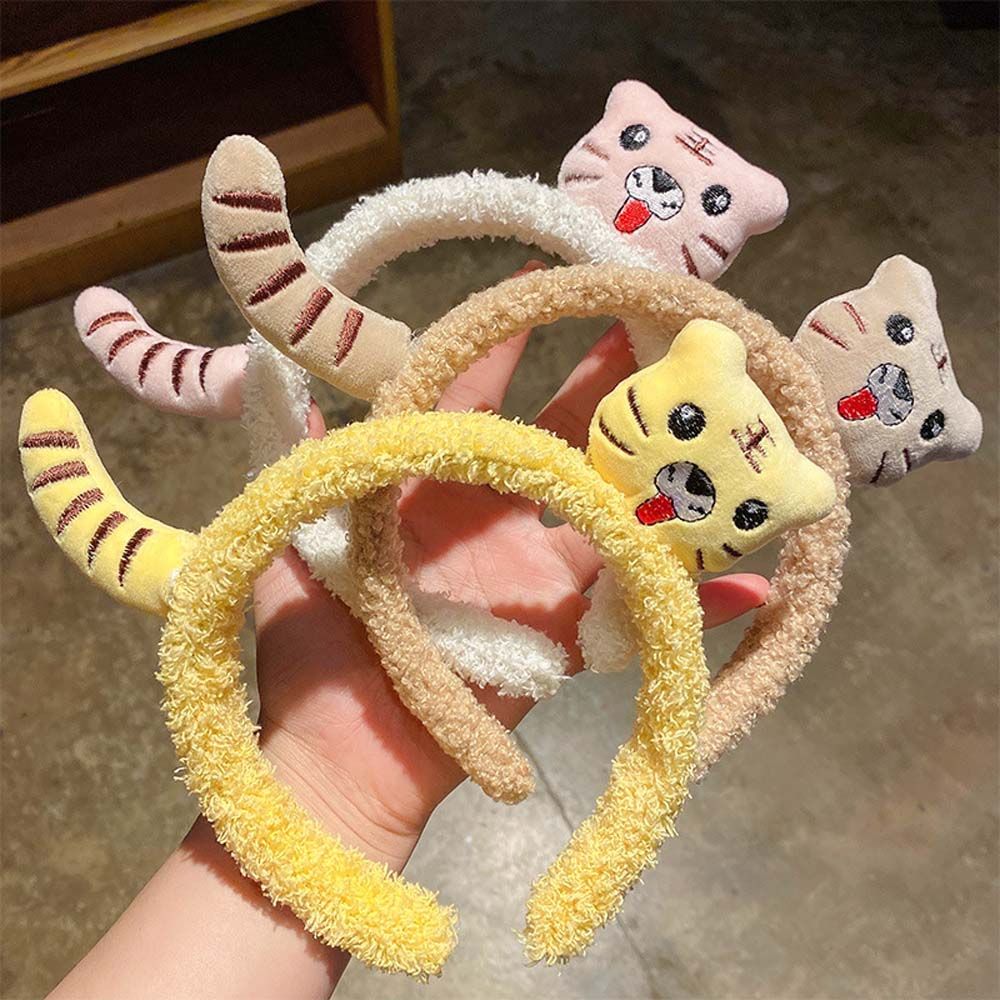New Baby Cartoon Plush Tiger Headband Cute Girls Kids Party Festival Fantastic Hair Accessories Hair Band