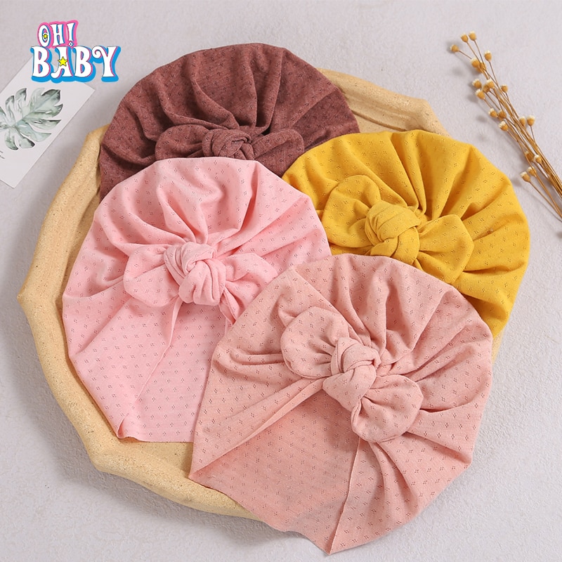 1pcs Breathable Summer Baby Turban Elastic Soft Girls Hat Newborn Spring Toddler Headband Infant Turban Baby Hats Bonnet Kid Cap