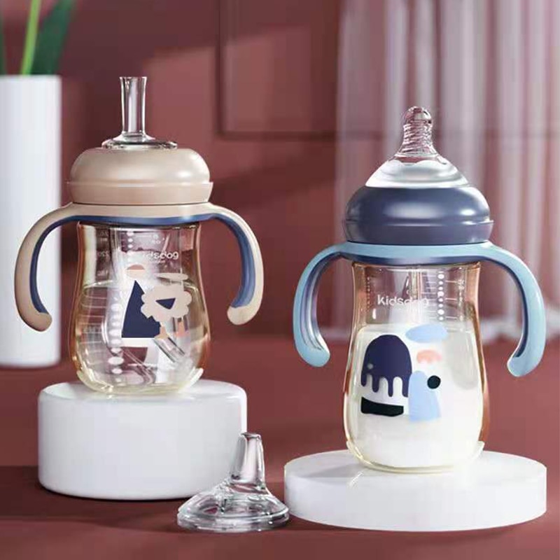 240ml/300ml baby bottle with handle PP bottle 6 months + BPA free