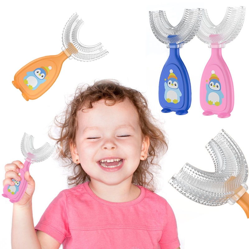 Baby Toothbrush Children's Teeth Oral Care Cleaning Brush Soft Silicone Teethers Baby Toothbrush New Born Baby Items 2-12Y