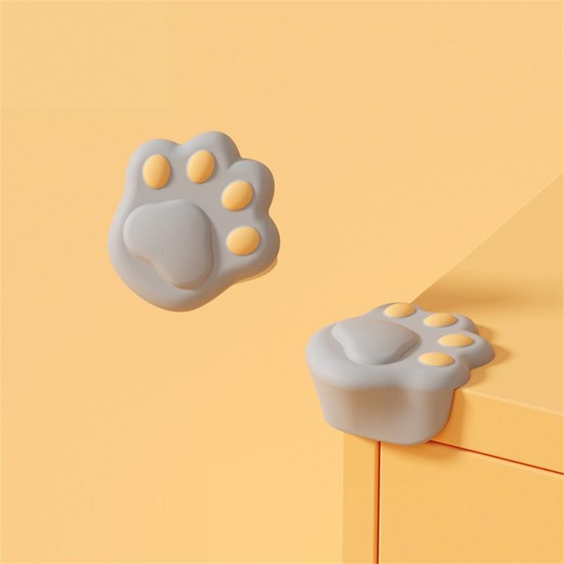 Baby Corner Protector Cat Paw Soft Silicone Table Desk Corner Guard Edge Anticollision Guards For Kids Security Protection Room