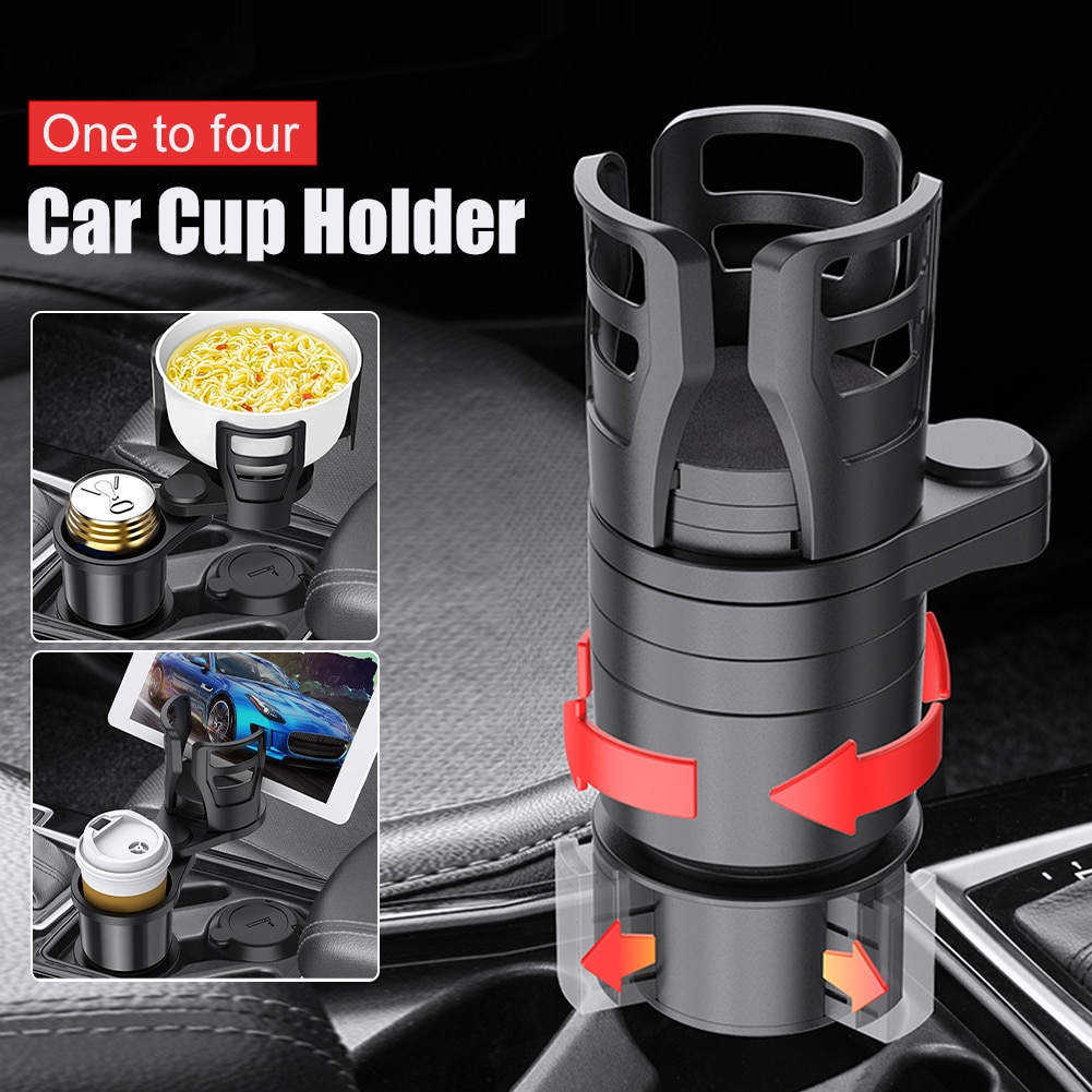 4 In 1 Multifunktions Einstellbar Auto Tasse Halter Expander Adapter Basis Tablett Auto Trinken