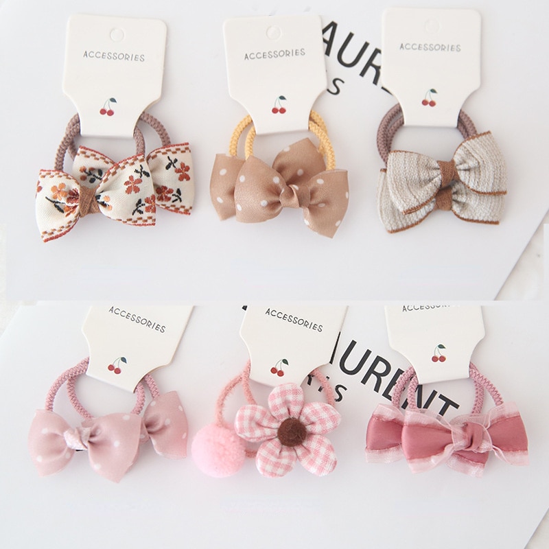 Cute Bow Rope Baby Elastic Hair Rubber Bands Kids Girl Headband Bows for Baby Girl Baby Gifts Little Girl Hair Accessories