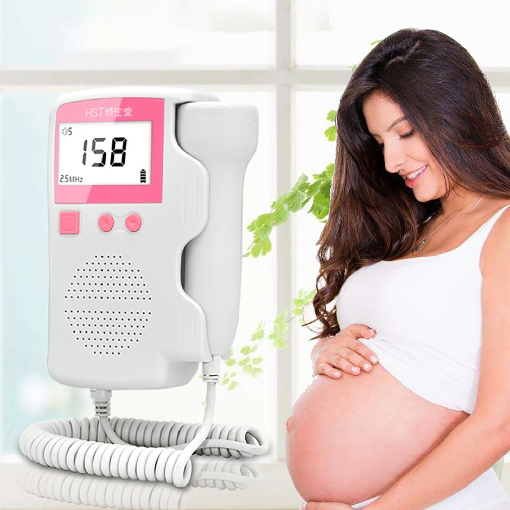 3.0MHz Handheld Home Fetal Doppler Prenatal Baby Heart Rate Detector Portable Mom Baby Sound Listening Monitor LCD Display