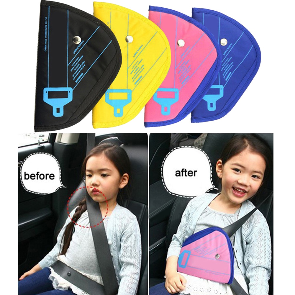 Triangular Child Seat Belt Protector Adjuster Pad Car Safety Baby Shoulder Strap Cover for Child Neck Protector Positioner