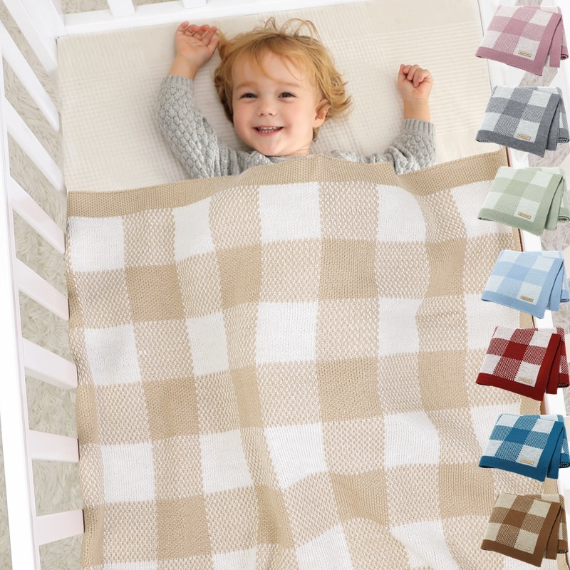 Baby Blanket Classical Plaid Newborn Swaddle Wrap Blankets Soft Toddler Infant Bedding Quilt Bed Sofa Basket Stroller Blankets