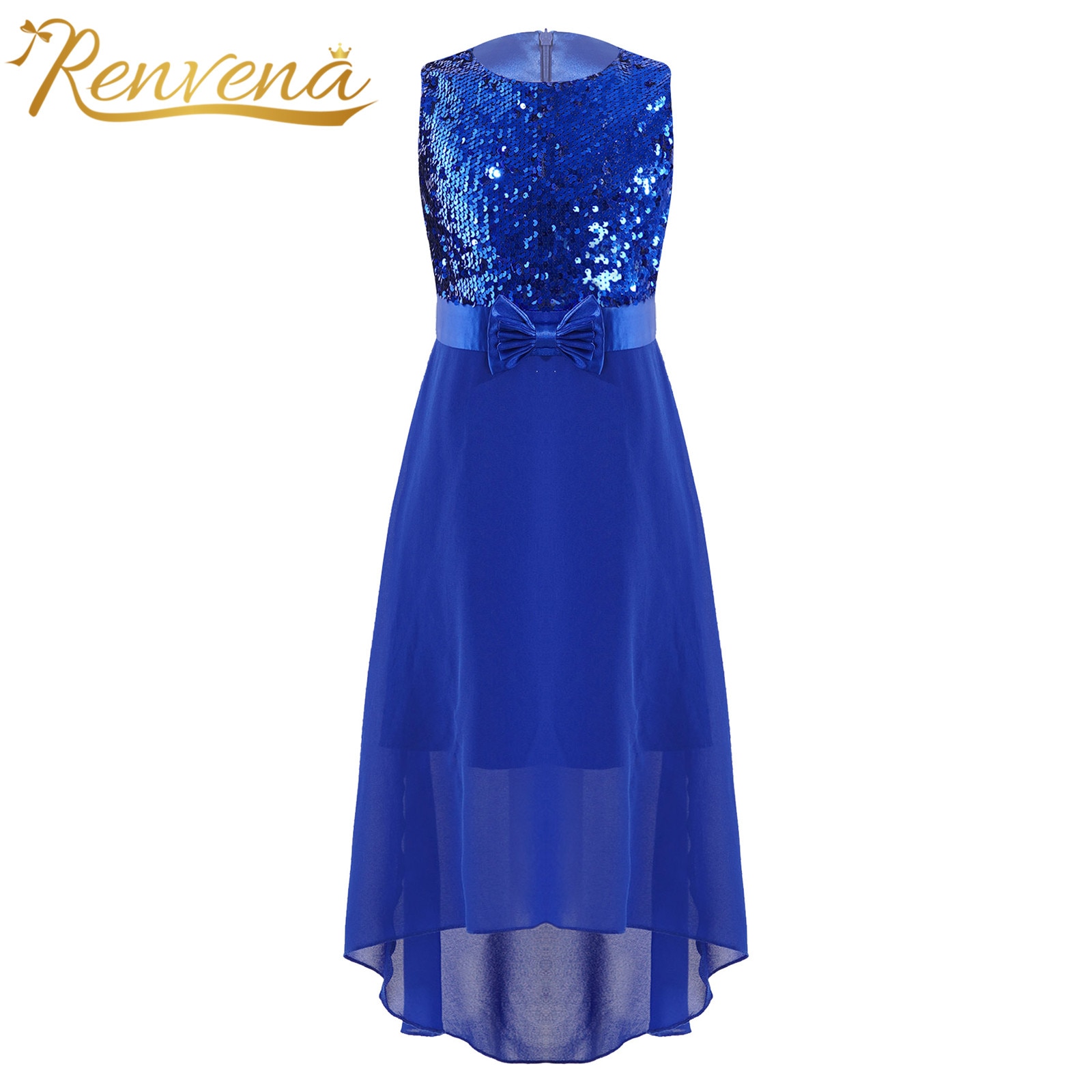 4-14Y Sequins Flower Girls Dress Childrens Sleeveless Chiffon Wedding Dress Princees Party Dresses for Girl Petite Robe Filles