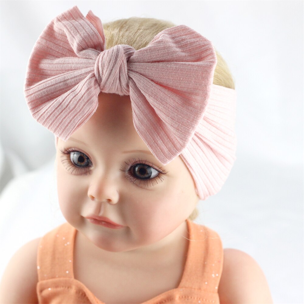 Soft Knitted Headband for Baby Girls Headwrap Newborn Turban Cotton Bow Headbands Children Headwear Infant Toddlers Headwraps